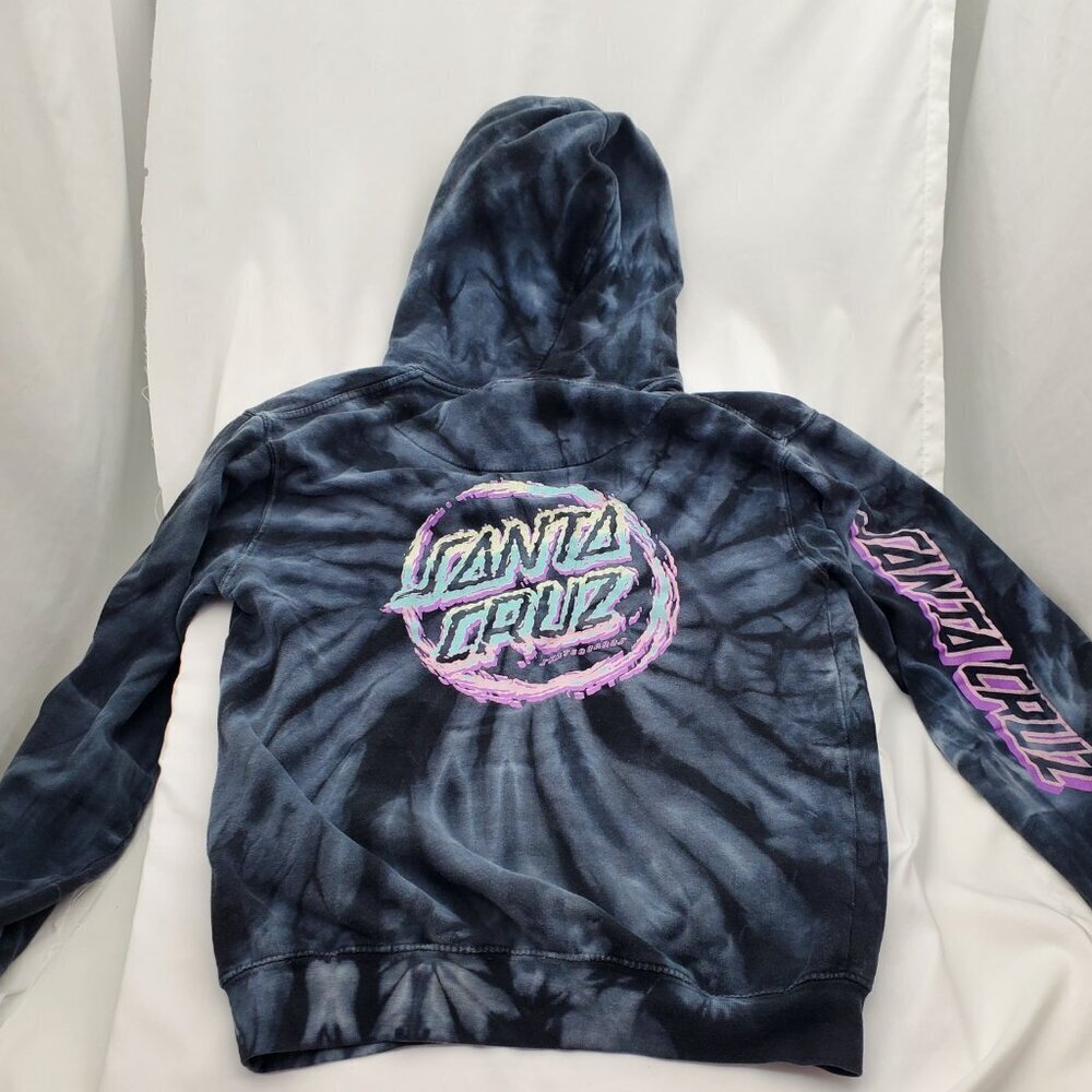 Santa Cruz Skateboards Acid Wash Tie Dye Hoodie Y2K - small - Picture 4 of 9